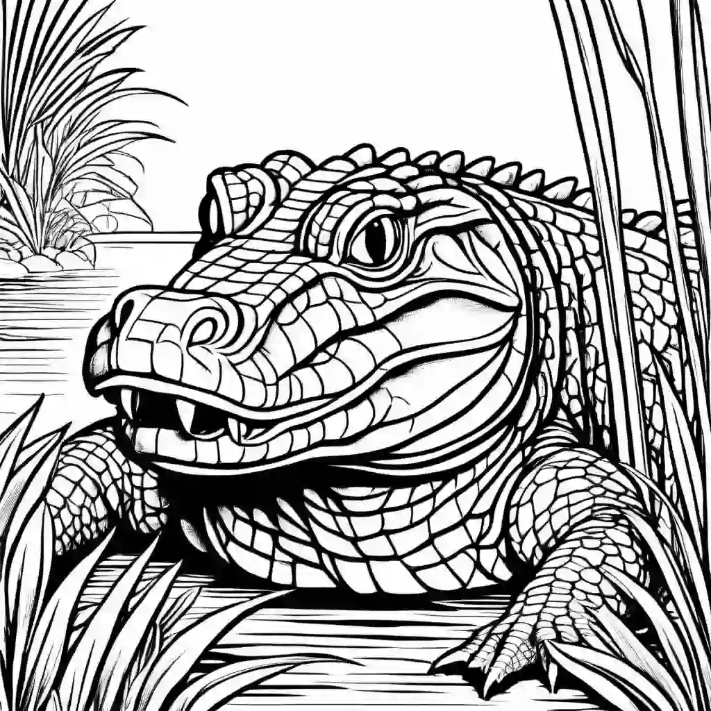 Caimans coloring pages